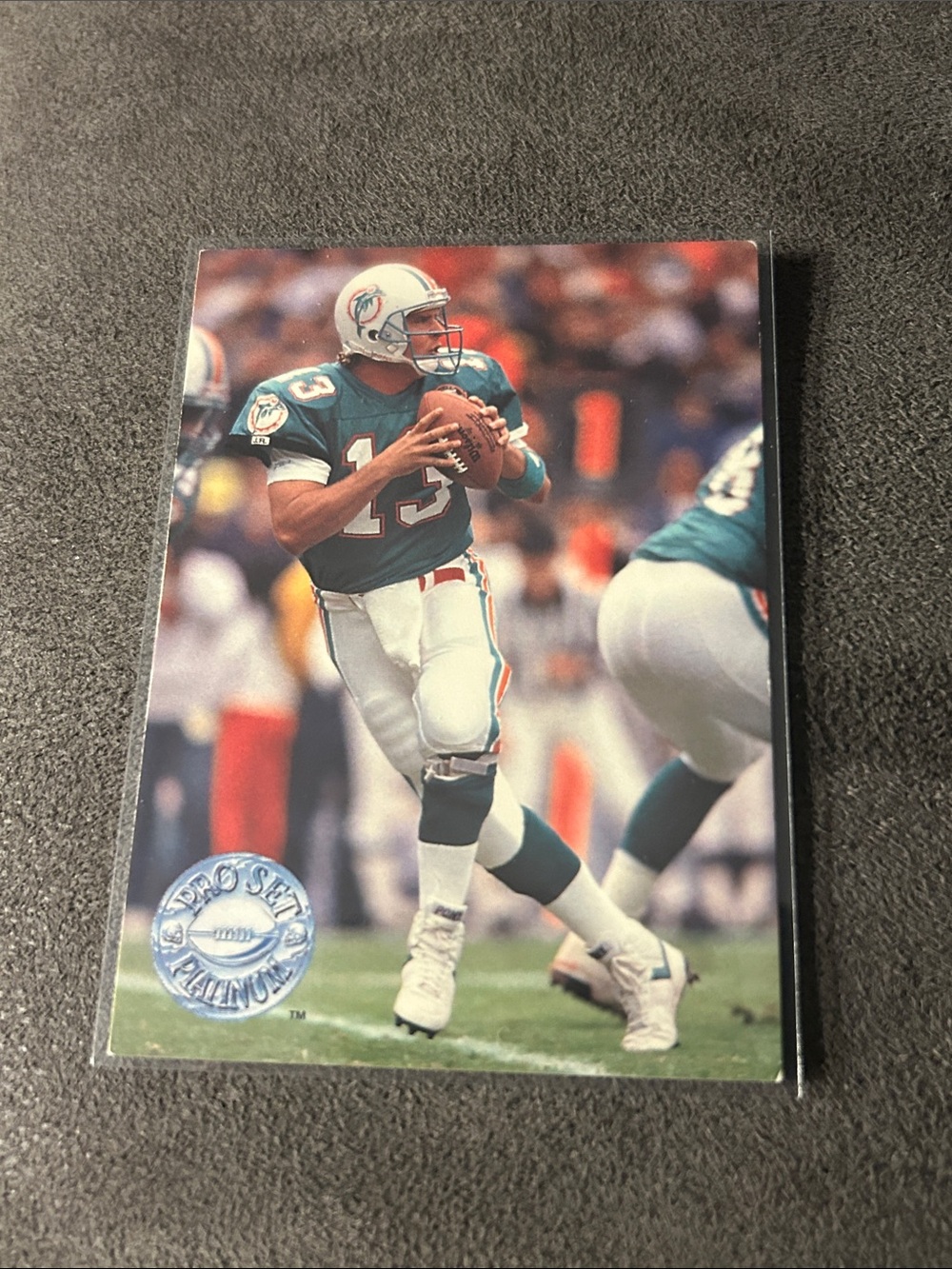 NFL Miami Dolphins Teal and White Football Card